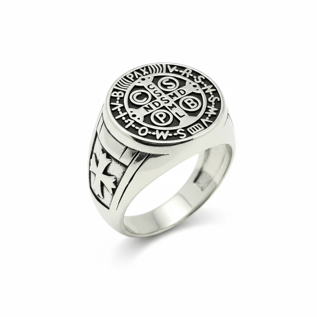 THE MEN THING Rings Royal Series - DIVINE WARD RING - Pure Stainless Steel Men’s Steel-Plated Ring – Statement Luxury Jewelry (Size : 22-24-27-28-30)