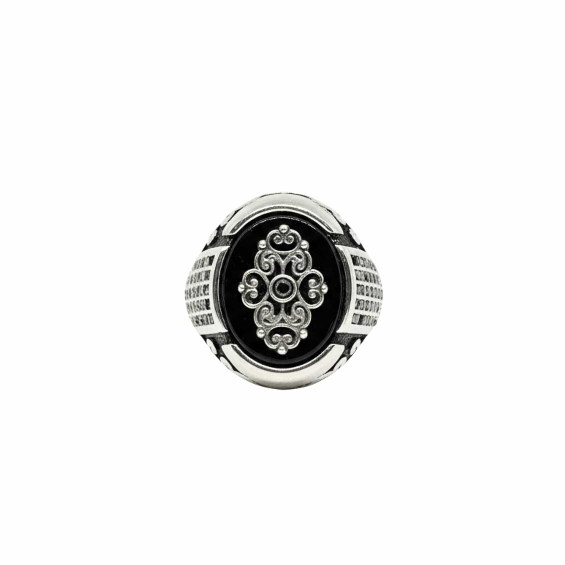 THE MEN THING Rings Royal Series - GRIDLOCK CREST RING - Pure Stainless Steel Men’s Steel-Plated Ring – Statement Luxury Jewelry (Size : - 16-17-18-20-21-24-26-27)