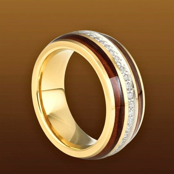 Royal Series - HELIOS CREST RING - Pure Stainless Steel Men’s Gold-Plated Ring – Statement Luxury Jewelry (Size : -17-19-23-25)