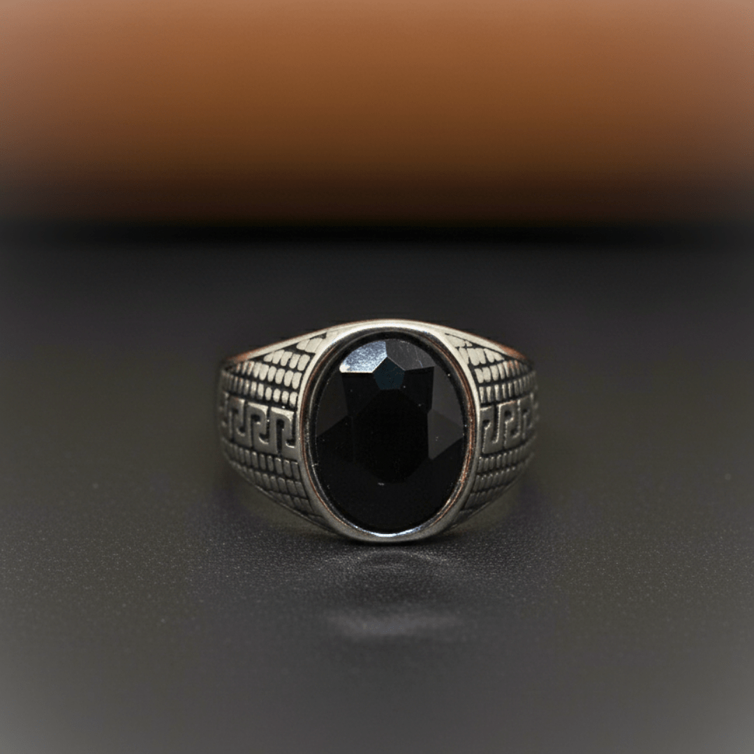 THE MEN THING Rings Royal Series - LABYRINTH KNIGHT RING- Pure Stainless Steel Men’s Steel-Plated Ring – Statement Luxury Jewelry (Size :15-18-20-21-23-27-28-30)