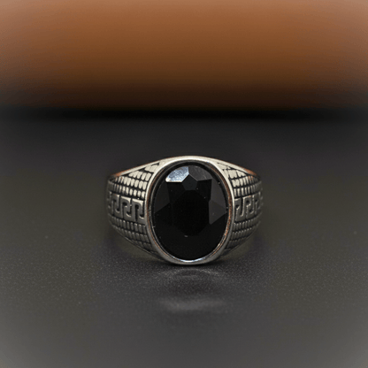 THE MEN THING Rings Royal Series - LABYRINTH KNIGHT RING- Pure Stainless Steel Men’s Steel-Plated Ring – Statement Luxury Jewelry (Size :15-18-20-21-23-27-28-30)