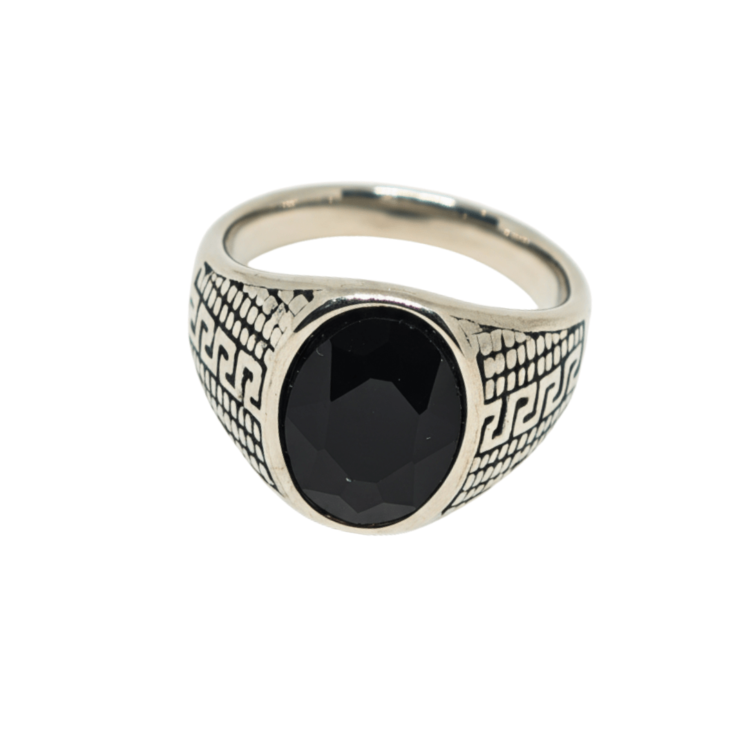 THE MEN THING Rings Royal Series - LABYRINTH KNIGHT RING- Pure Stainless Steel Men’s Steel-Plated Ring – Statement Luxury Jewelry (Size :15-18-20-21-23-27-28-30)