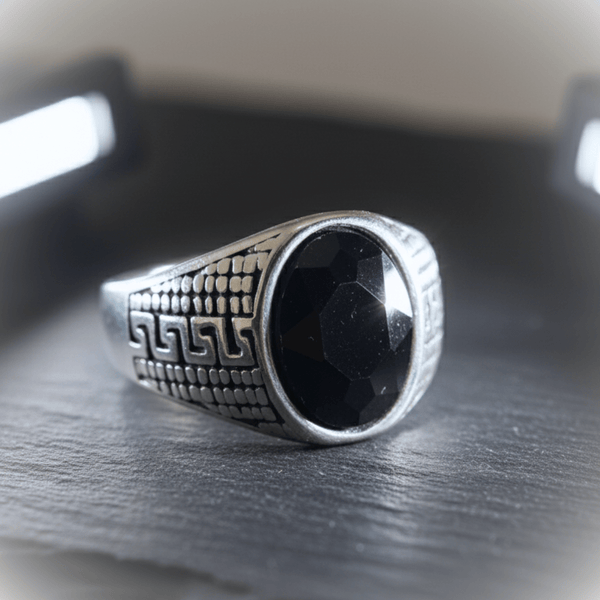 Royal Series - LABYRINTH KNIGHT RING- Pure Stainless Steel Men’s Steel-Plated Ring – Statement Luxury Jewelry (Size :15-18-20-21-23-27-28-30)