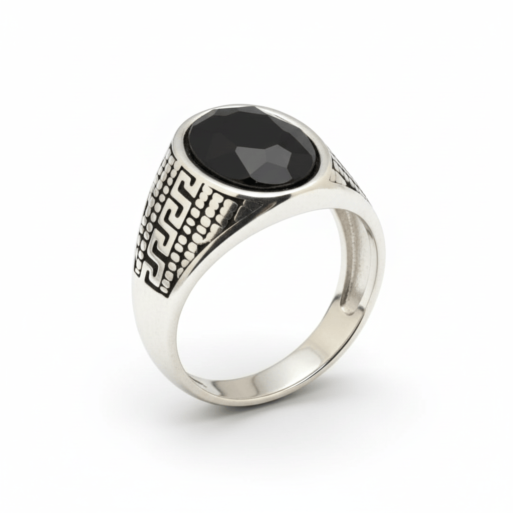 THE MEN THING Rings Royal Series - LABYRINTH KNIGHT RING- Pure Stainless Steel Men’s Steel-Plated Ring – Statement Luxury Jewelry (Size :15-18-20-21-23-27-28-30)