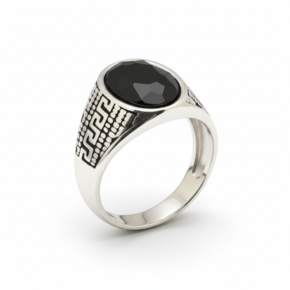 THE MEN THING Rings Royal Series - LABYRINTH KNIGHT RING- Pure Stainless Steel Men’s Steel-Plated Ring – Statement Luxury Jewelry (Size :15-18-20-21-23-27-28-30)