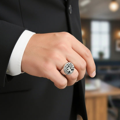 THE MEN THING Rings Royal Series - LION KING RING - Pure Stainless Steel Men’s Steel-Plated Ring – Statement Luxury Jewelry (Size :15-18-21-22-24-28-31 )