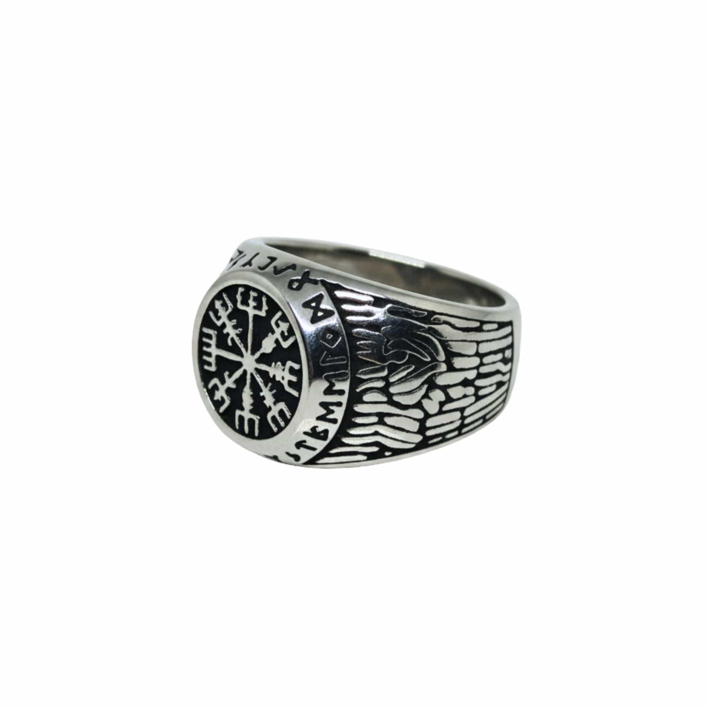 THE MEN THING Rings Royal Series - MIDGARD PROTECTOR RING - Pure Stainless Steel Men’s Steel-Plated Ring – Statement Luxury Jewelry (Size : 15-18-20-23-28-30)