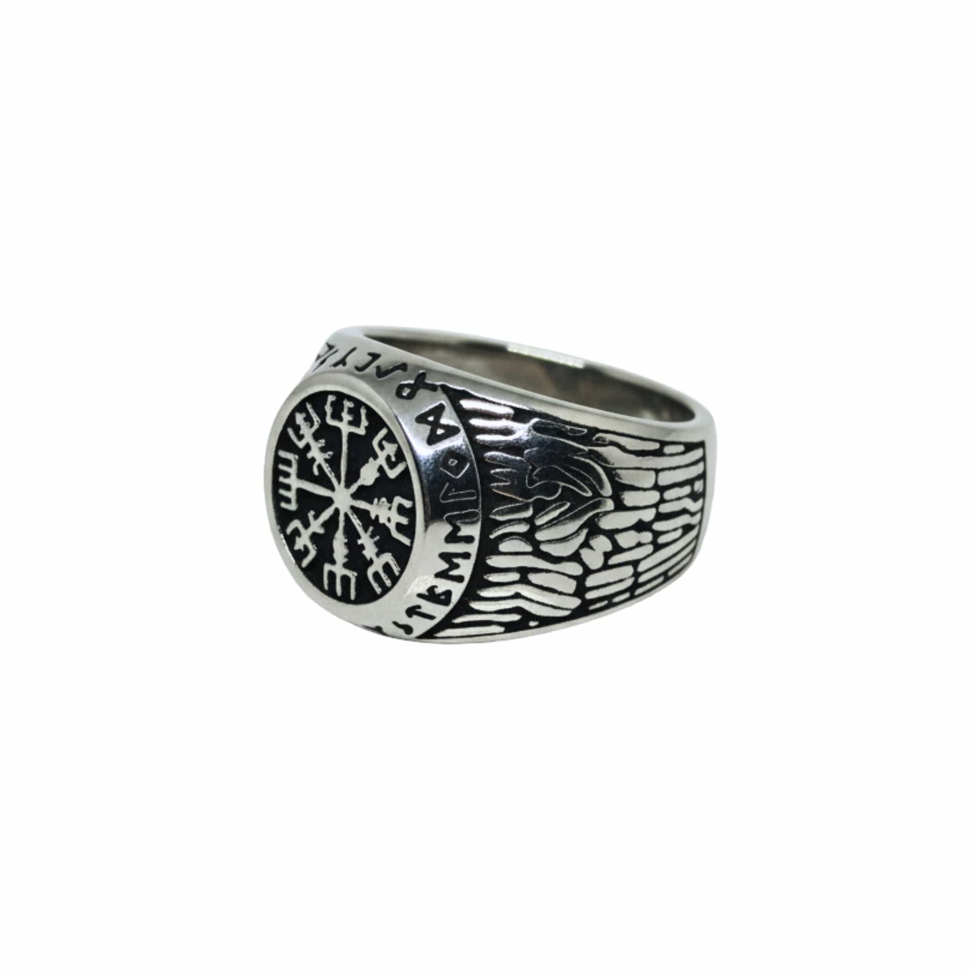 THE MEN THING Rings Royal Series - MIDGARD PROTECTOR RING - Pure Stainless Steel Men’s Steel-Plated Ring – Statement Luxury Jewelry (Size : 15-18-20-23-28-30)
