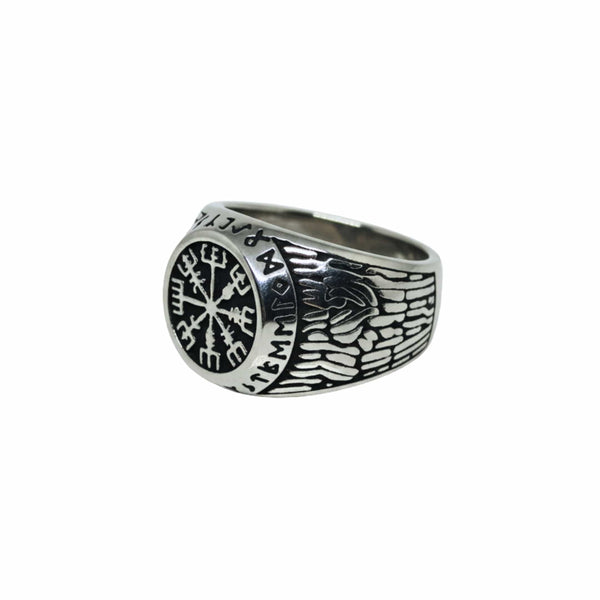 Royal Series - MIDGARD PROTECTOR RING - Pure Stainless Steel Men’s Steel-Plated Ring – Statement Luxury Jewelry (Size : 15-18-20-23-28-30)