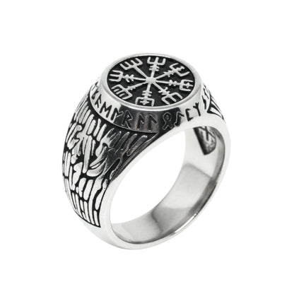 THE MEN THING Rings Royal Series - MIDGARD PROTECTOR RING - Pure Stainless Steel Men’s Steel-Plated Ring – Statement Luxury Jewelry (Size : 15-18-20-23-28-30)