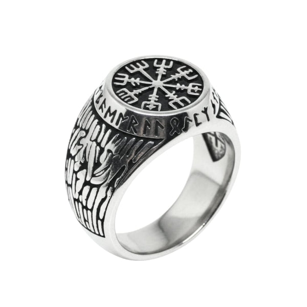 Royal Series - MIDGARD PROTECTOR RING - Pure Stainless Steel Men’s Steel-Plated Ring – Statement Luxury Jewelry (Size : 15-18-20-23-28-30)