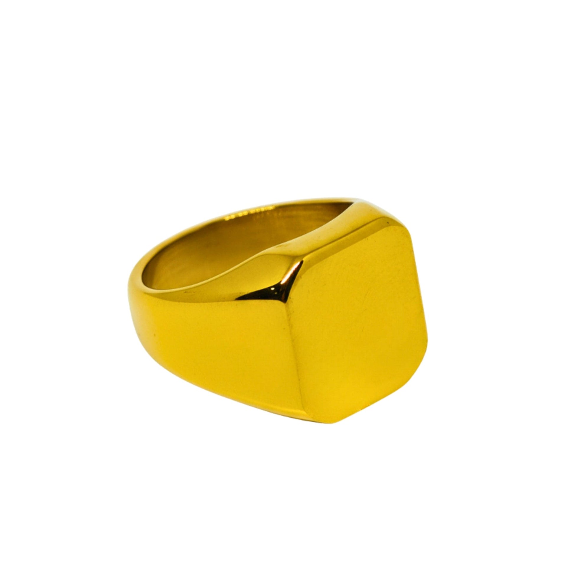 THE MEN THING Rings Royal Series - MONARCH GOLD RING - Pure Stainless Steel Men’s Gold-Plated Ring – Statement Luxury Jewelry (Size : 13-15-18-21-22-24-28-29-31-32)