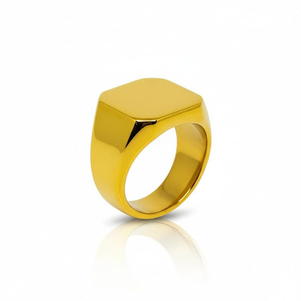 Royal Series - MONARCH GOLD RING - Pure Stainless Steel Men’s Gold-Plated Ring – Statement Luxury Jewelry (Size : 13-15-18-21-22-24-28-29-31-32)
