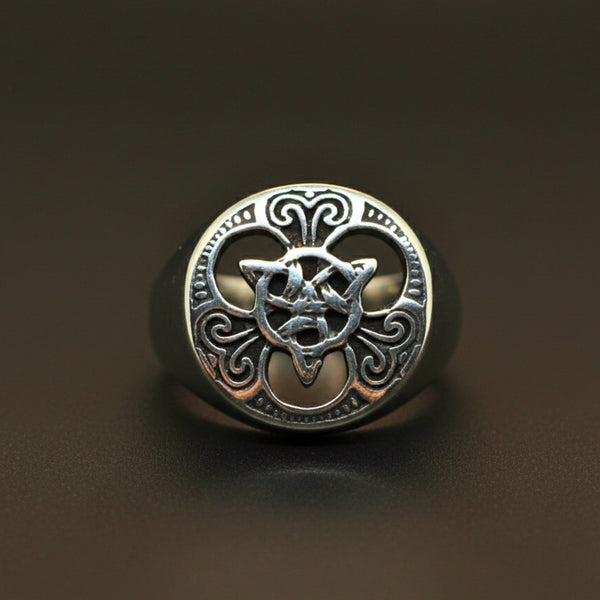 Royal Series - MYTHIC GUARDIAN SIGNET RING - Pure Stainless Steel Men’s Steel-Plated Ring – Statement Luxury Jewelry (Size :16-19-21-24-28-29-31)