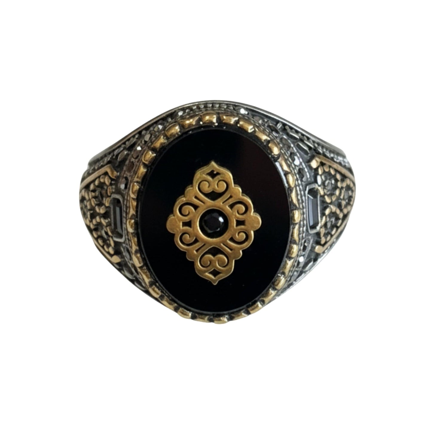 THE MEN THING Rings Royal Series - Noble Crest RING - Pure Stainless Steel Men’s Silver-Plated Ring – Statement Luxury Jewelry (Size : 17-18-22-26-28)