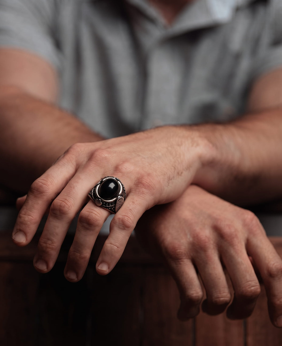 THE MEN THING Rings Royal Series - NOCTIS AEGIS RING - Pure Stainless Steel Men’s Steel-Plated Ring – Statement Luxury Jewelry (Size : 17-19-21-22-24-25-26-27)