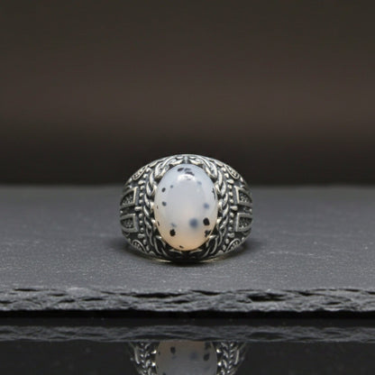 THE MEN THING Rings Royal Series - OBSIDIAN MIRAGE MULTICOLOR STONES - Pure Stainless Steel Men’s Steel-Plated Ring – Statement Luxury Jewelry (Size :16-17-18-21-22-26-27)