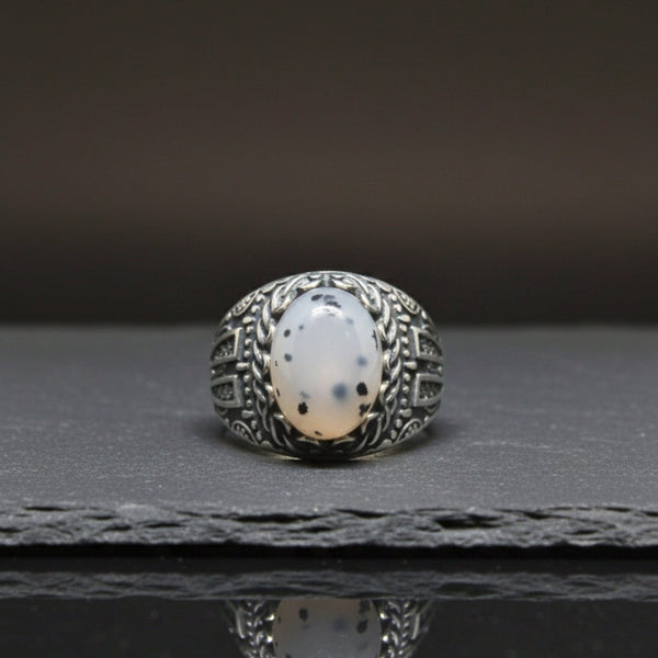 Royal Series - OBSIDIAN MIRAGE MULTICOLOR STONES - Pure Stainless Steel Men’s Steel-Plated Ring – Statement Luxury Jewelry (Size :16-17-18-21-22-26-27)