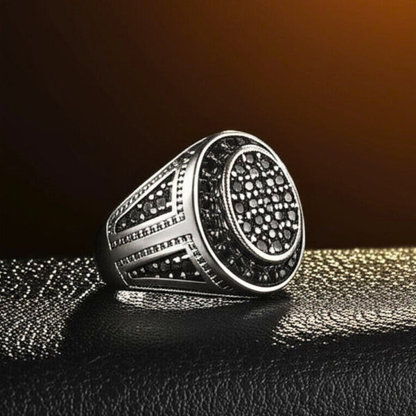 Royal Series - RAGNAR VALOR RING - Pure Stainless Steel Men’s Steel-Plated Ring – Statement Luxury Jewelry (Size : 19-22)