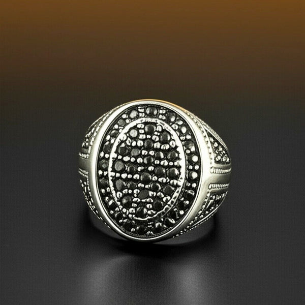 Royal Series - RAGNAR VALOR RING - Pure Stainless Steel Men’s Steel-Plated Ring – Statement Luxury Jewelry (Size : 19-22)