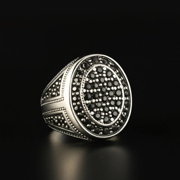 Royal Series - RAGNAR VALOR RING - Pure Stainless Steel Men’s Steel-Plated Ring – Statement Luxury Jewelry (Size : 19-22)