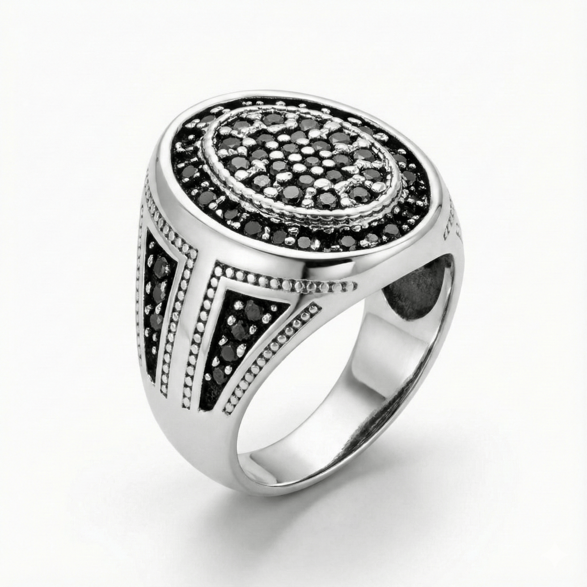 THE MEN THING Rings Royal Series - RAGNAR VALOR RING - Pure Stainless Steel Men’s Steel-Plated Ring – Statement Luxury Jewelry (Size : 19-22)