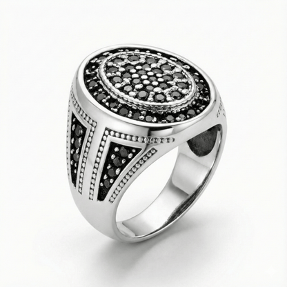 THE MEN THING Rings Royal Series - RAGNAR VALOR RING - Pure Stainless Steel Men’s Steel-Plated Ring – Statement Luxury Jewelry (Size : 19-22)