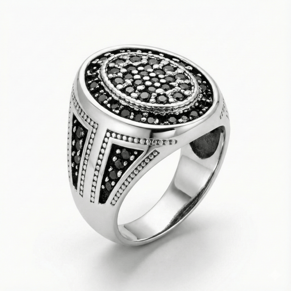 Royal Series - RAGNAR VALOR RING - Pure Stainless Steel Men’s Steel-Plated Ring – Statement Luxury Jewelry (Size : 19-22)