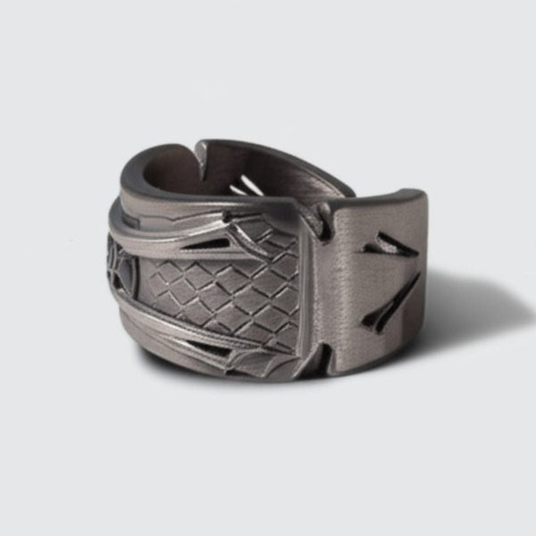 Royal Series - ROGUE SIGIL RING - Pure Stainless Steel Men’s Steel-Plated Ring – Statement Luxury Jewelry (Size : 19-20-21-22-25)