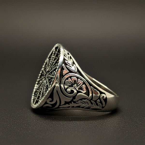 Royal Series - SHADOW SUN RING - Pure Stainless Steel Men’s Steel-Plated Ring – Statement Luxury Jewelry (Size : 15-16-17-18-21-22-26-27)