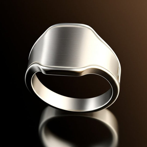 Royal Series - PRESTORA RING - Pure Stainless Steel Men’s Steel-Plated Ring – Statement Luxury Jewelry (Size : 16-19-22-24)