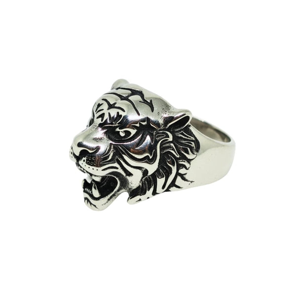Royal Series - TIGER FANG RING - Pure Stainless Steel Men’s Steel-Plated Ring – Statement Luxury Jewelry (Size : 16-18-20-21-23-24-26-27-29)