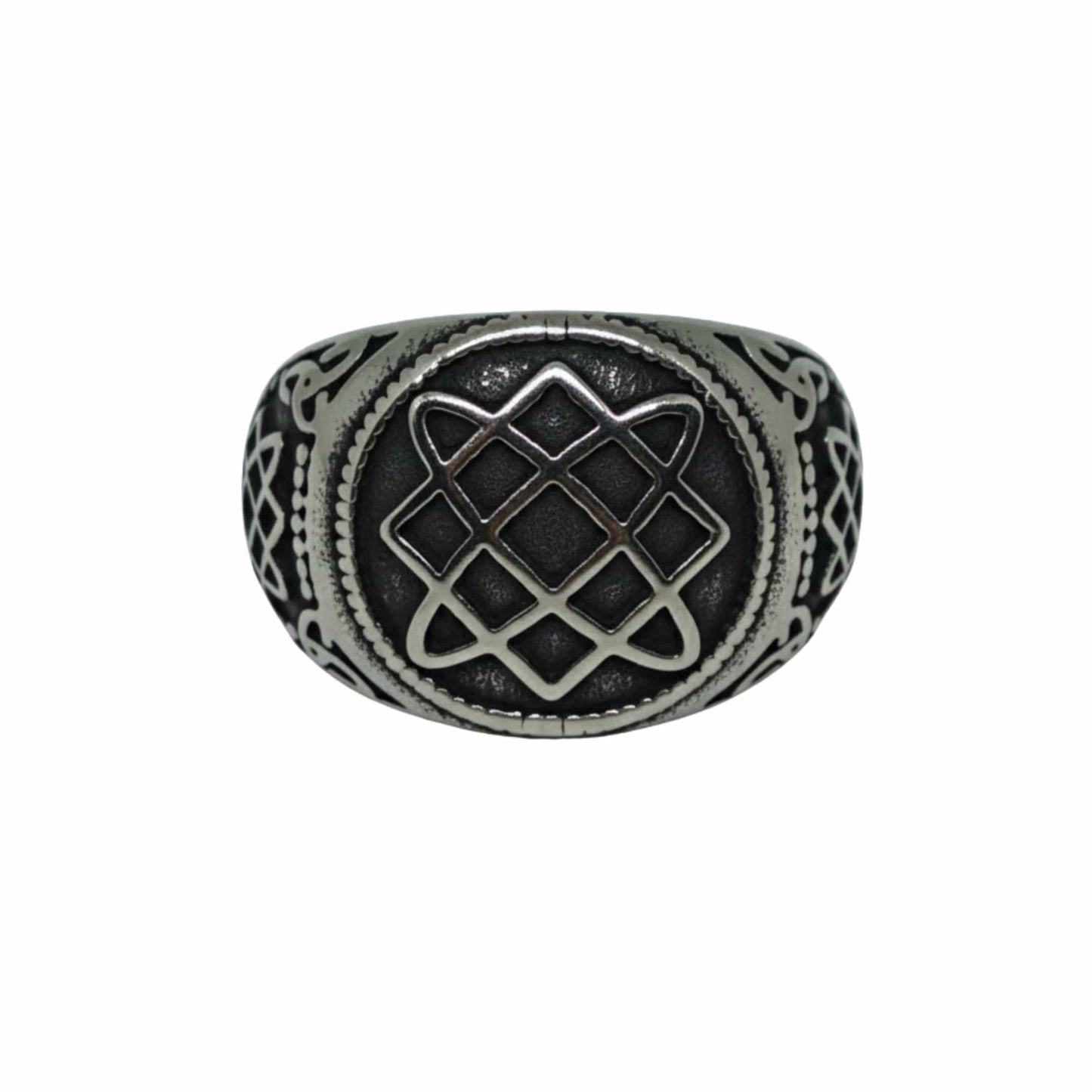 THE MEN THING Rings Royal Series - TRISKELION BOND RING - Pure Stainless Steel Men’s Steel-Plated Ring – Statement Luxury Jewelry (Size :19-20-21-22-25-26-27-29)