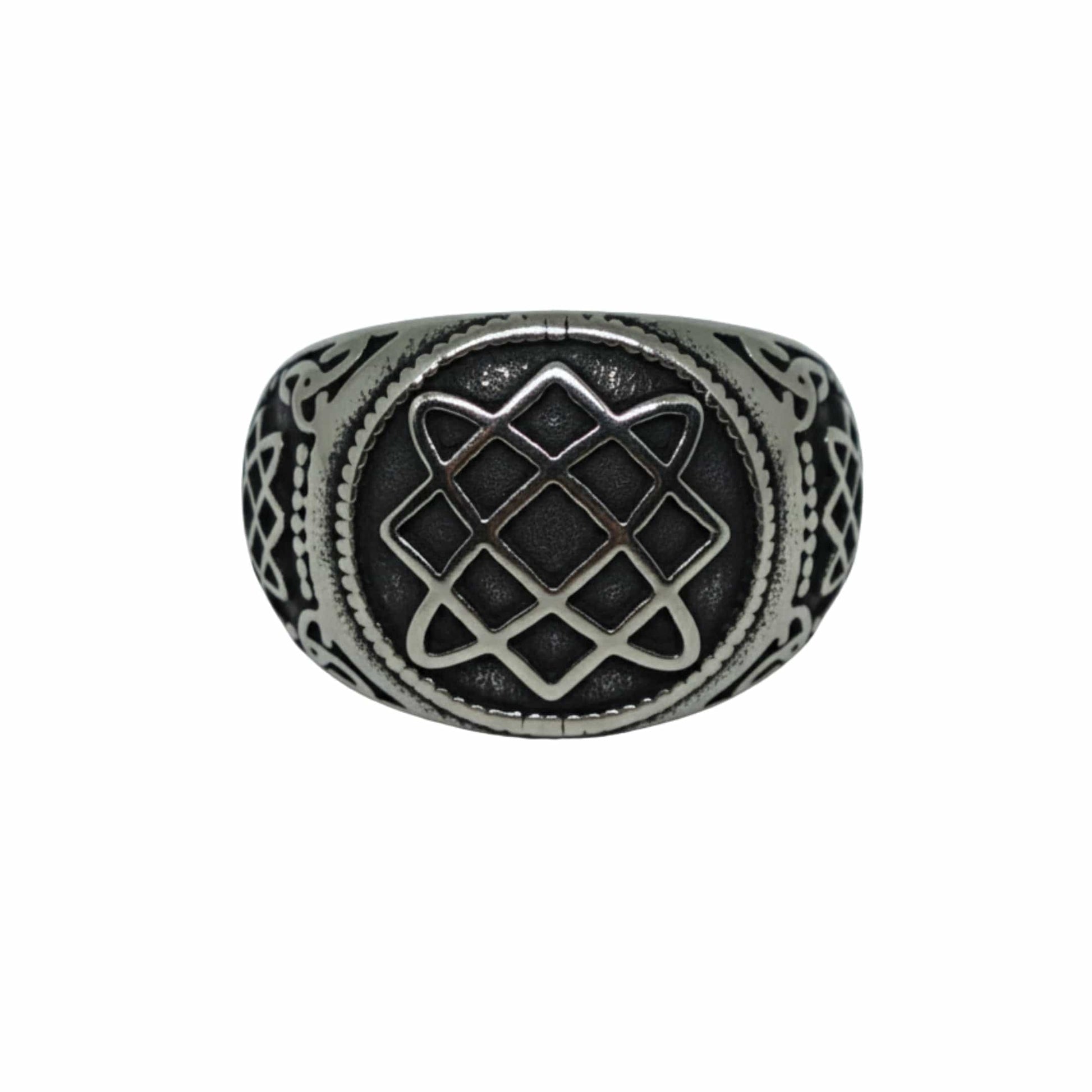 THE MEN THING Rings Royal Series - TRISKELION BOND RING - Pure Stainless Steel Men’s Steel-Plated Ring – Statement Luxury Jewelry (Size :19-20-21-22-25-26-27-29)