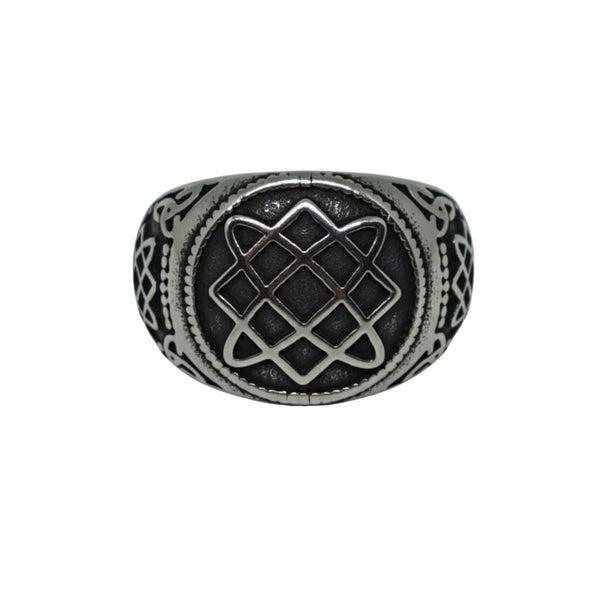 Royal Series - TRISKELION BOND RING - Pure Stainless Steel Men’s Steel-Plated Ring – Statement Luxury Jewelry (Size :19-20-21-22-25-26-27-29)