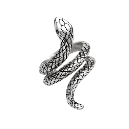 THE MEN THING Rings SERPENTINE  Titanium Steel Ring for Men and Boys (Size-21)