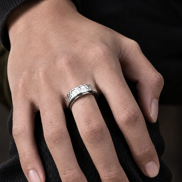 SILVERFORGE -  Pure Titanium Steel Ring for Men and Boys Size - 21