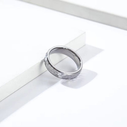 THE MEN THING Rings SILVERFORGE -  Pure Titanium Steel Ring for Men and Boys Size - 21