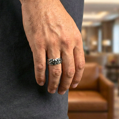 THE MEN THING Rings SKULL HEAD - Copper Ring for Men and Boys (Size-22)