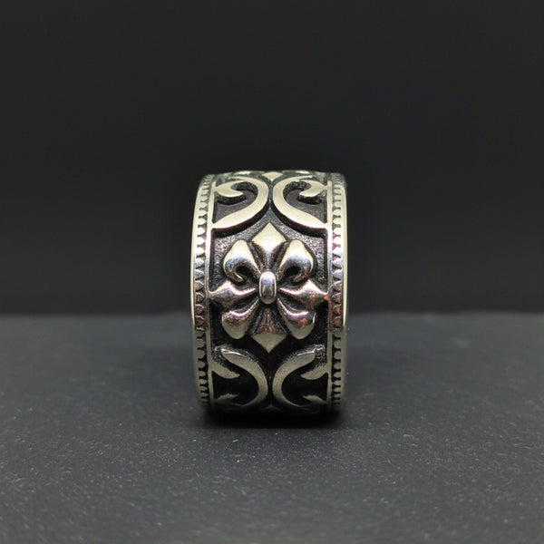 Royal Series - IMPERIAL FLEUR RING - Pure Stainless Steel Men’s Steel-Plated Ring – Statement Luxury Jewelry (Size :18-22-24-25-28-31)