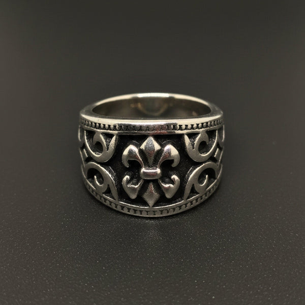 Royal Series - IMPERIAL FLEUR RING - Pure Stainless Steel Men’s Steel-Plated Ring – Statement Luxury Jewelry (Size :18-22-24-25-28-31)