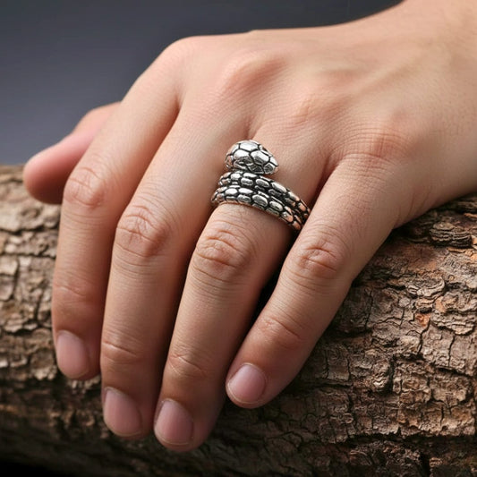 THE MEN THING Rings VIPERSPIRAL - Alloy Adjustable Vintage Ring for Men & Boys