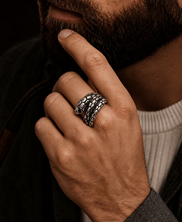 VIPERSPIRAL - Alloy Adjustable Vintage Ring for Men & Boys
