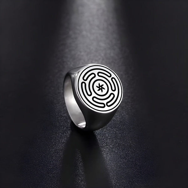 ZENTRIX RING - Pure Stainless Steel Men’s Steel-Plated Ring – Statement Luxury Jewelry (Size : 21)