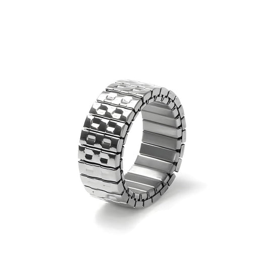 THE MEN THING Rings ZORION - Adjustable Pure Titanium Steel Ring for Men & Boys