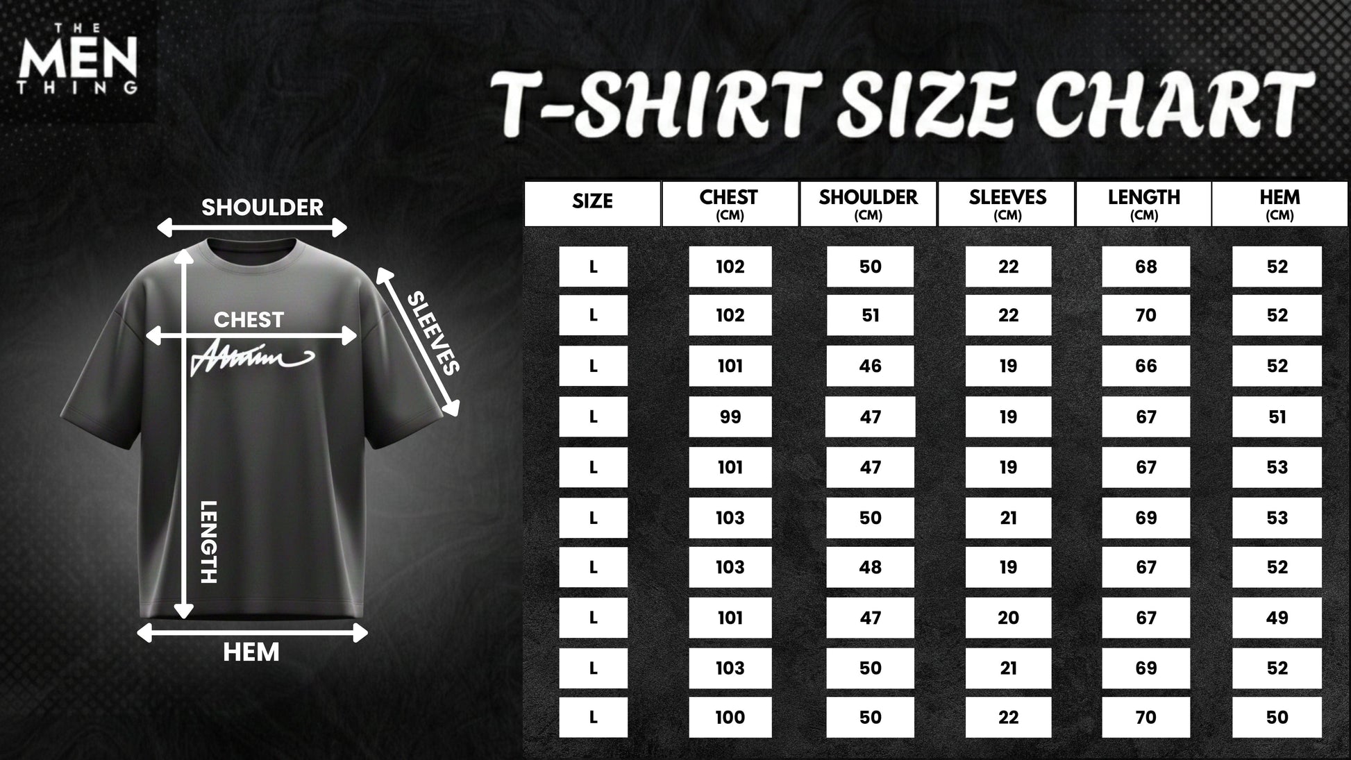 THE MEN THING SIGNATURE WAVE Oversized T-Shirt – Black