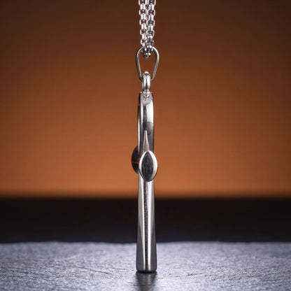 THE MEN THING SS Pendant/ Necklace ANKH - 28mm Titanium Steel Pendant with 27inch Round Box 4mm Chain for Men & Boys