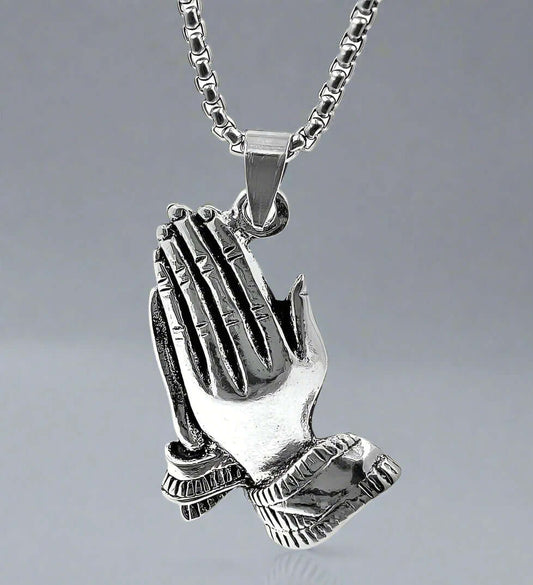 THE MEN THING SS Pendant/ Necklace APPLAUD -  Alloy Pendant with Stainless Steel 24inch Round Box Chain, Milan trending Style for Men & Boy