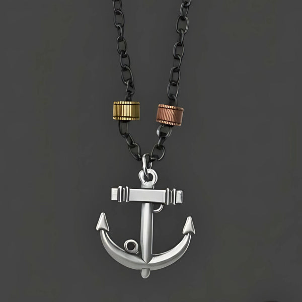 AQUA ANCHOR - Pure Titanium Steel Pendant with 27inch Chain for Men & Boys