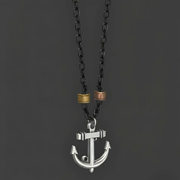 AQUA ANCHOR - Pure Titanium Steel Pendant with 27inch Chain for Men & Boys